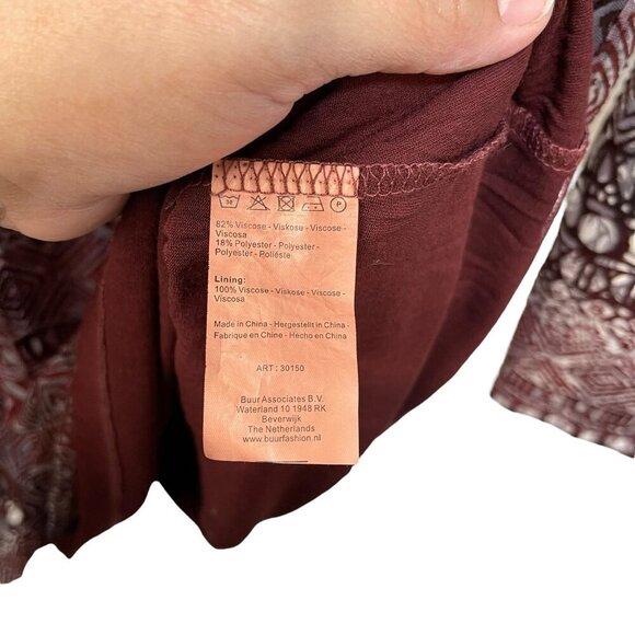 Yest Burn Out Velvet Mini Dress Long Sleeve Lined Sheer See Through Witchy 6 - Picture 6 of 11